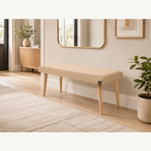 Ławeczka Pufa Tapicerowana Siedzisko Gładkie Cappucino LPG-10 Rozmiary od 50 cm do 120 cm